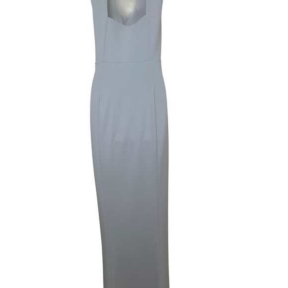 Show Me Your Mumu Paris Gown Blue Stretch Crepe Dress 2X Sample Sale - Picture 4 of 6